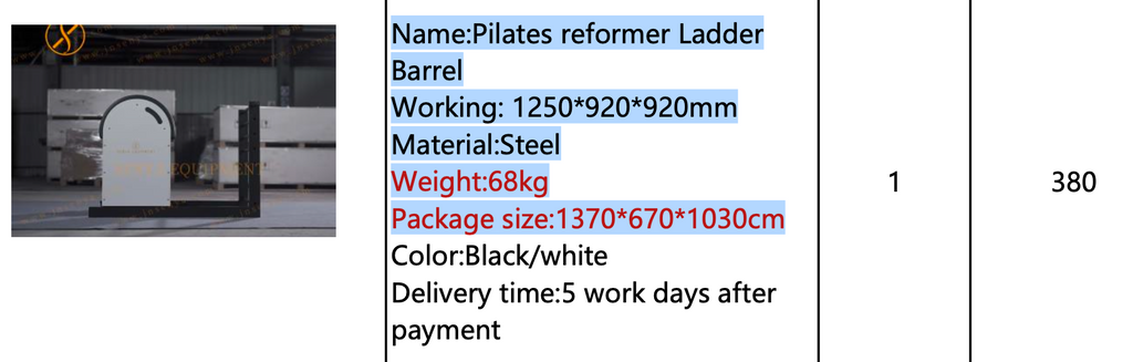Ladder Barrel Pilates Studio — Acier